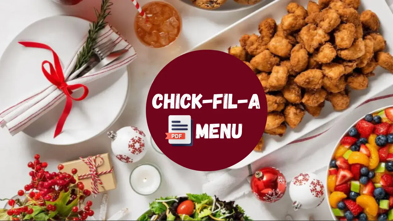 Chick-fil-A printable menu
